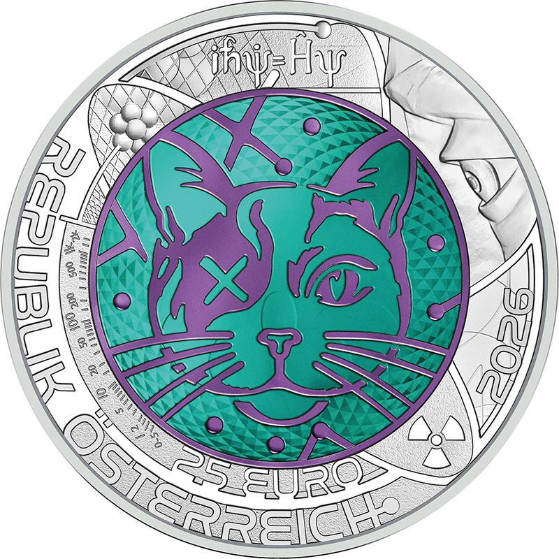 オーストリア 2026年 ニオブ銀貨シリーズ 量子物理学 25ユーロ