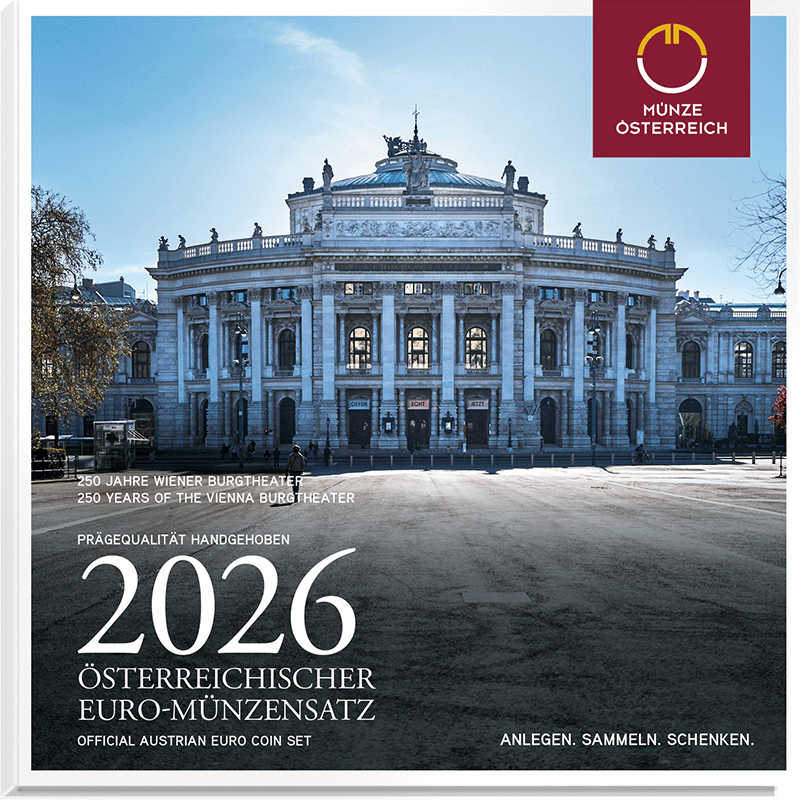 オーストリア 2026年 通常貨セット (ウィーン・ブルク劇場創立250周年