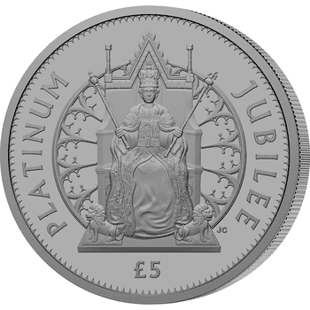 オールダニー 2022年 女王エリザベス2世在位70周年記念 5ポンド銀貨 PCGS 【PR70】 艶消しプルーフ