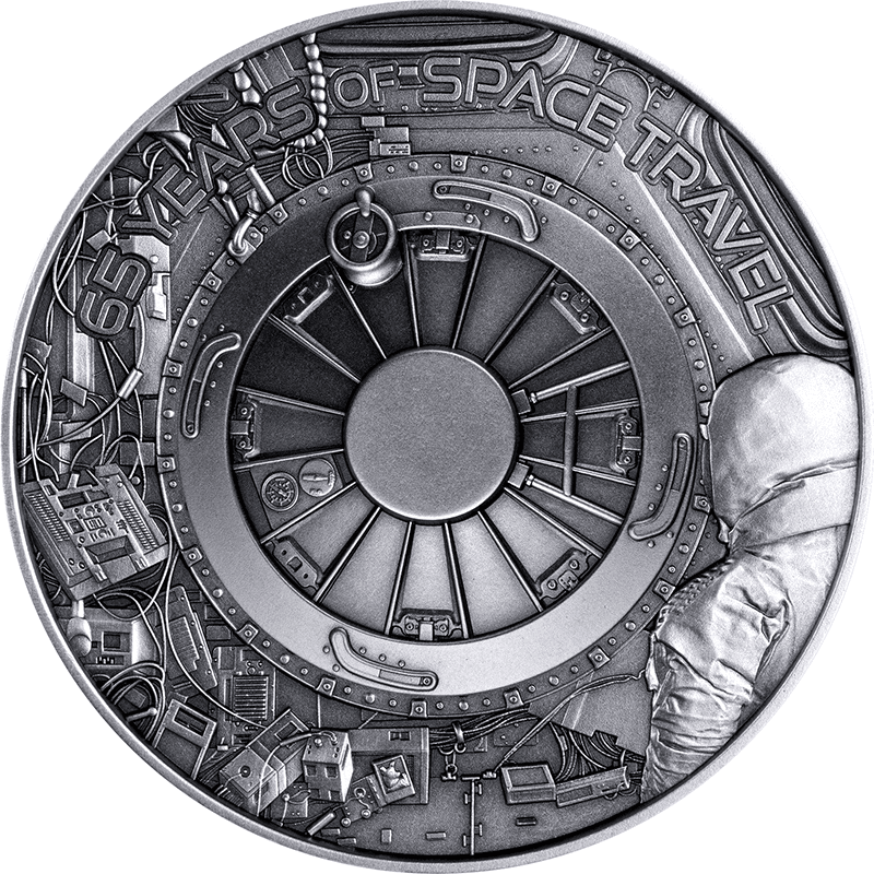 バルバドス 2026年 宇宙への扉 5ドルカラー銀貨 アンティーク仕上げ