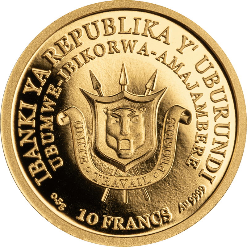 ブルンジ 2025年 世界の小さな金貨シリーズ ミケランジェロ生誕550周年