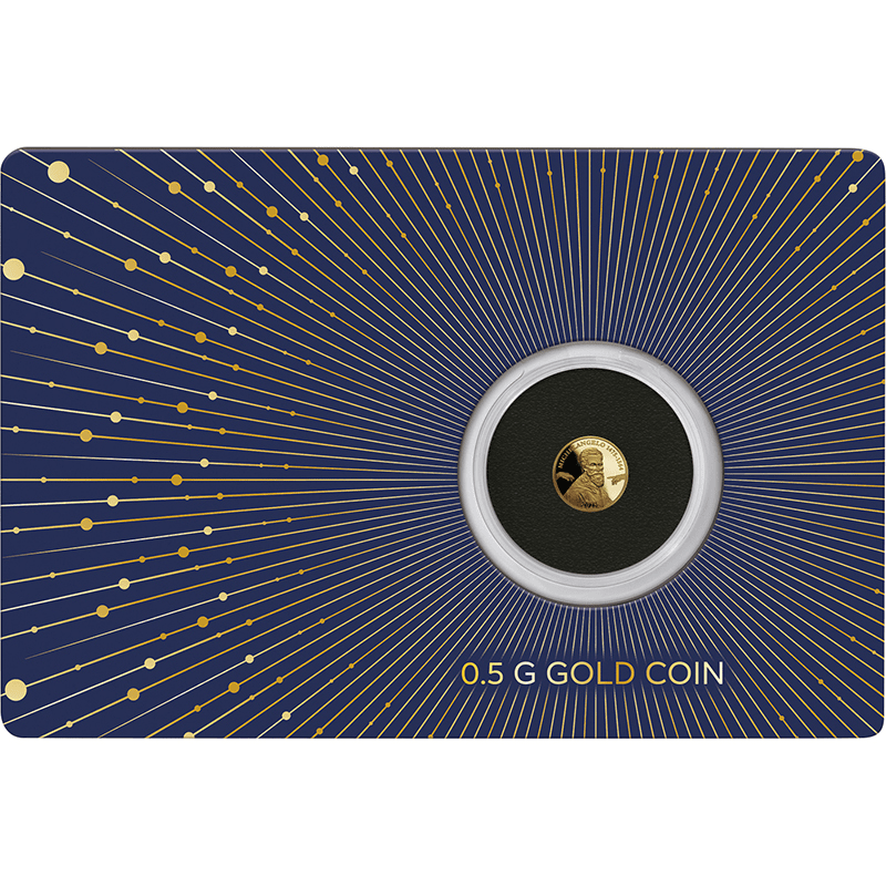 ブルンジ 2025年 世界の小さな金貨シリーズ ミケランジェロ生誕550周年