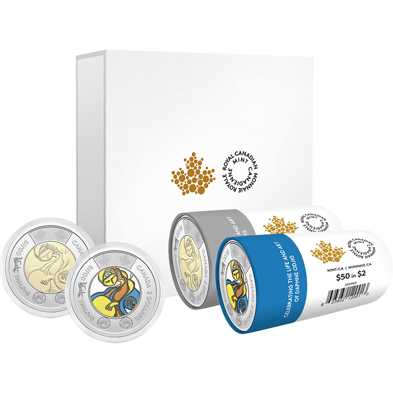 カナダ 2025年 ダフネ・オジグの生涯と芸術を称えて 2ドル貨