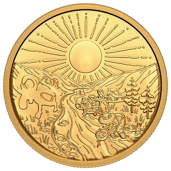 カナダ 2021年 クロンダイクのゴールドラッシュ125周年  200ドル金貨 プルーフ