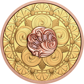 カナダ 2021年 華麗な桜 秘宝(Treasure) 200ドル金貨ダイヤモンド・金メッキ付 プルーフ