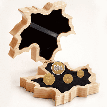 カナダ 2022年 メイプルリーフ・プレミアムコレクション 優美な王冠 金貨4種セット リバースプルーフ