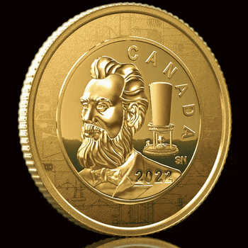 カナダ 2022年 アレクサンダー・グラハム・ベル 偉大な発明家 100ドル金貨 プルーフ