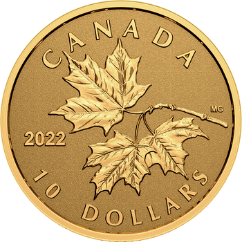 カナダ 2022年 永遠のメイプルリーフ 10ドル金貨 リバースプルーフ