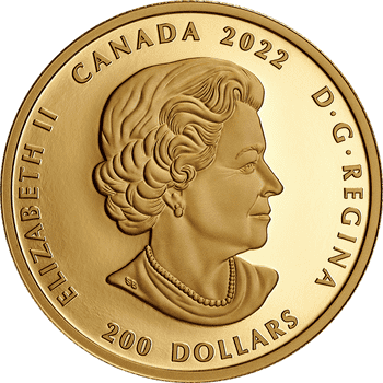 カナダ 2022年 カナダの多様な文化 文化と伝統 200ドル金貨サファイア付 プルーフ