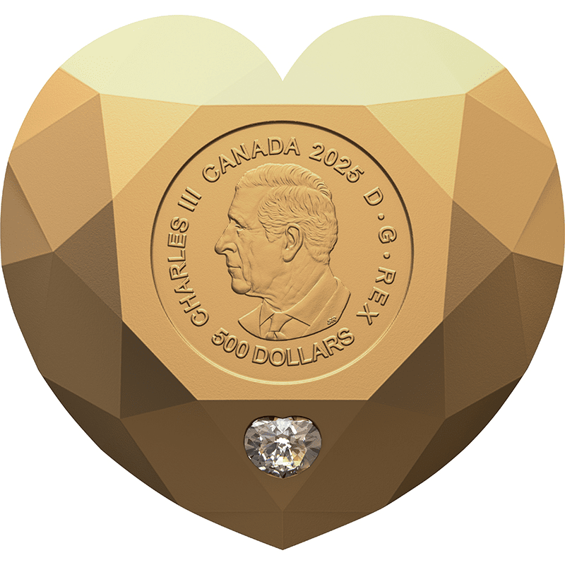 供給元問合せ】 カナダ 2025年 ダイヤモンドの輝き 最終貨 ハート