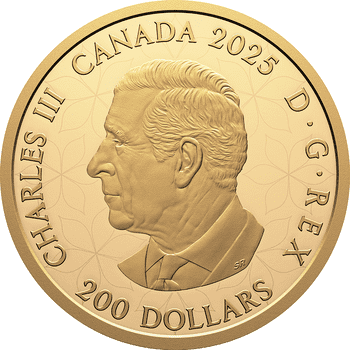 カナダ 2025年 オオカバマダラ 125ドルカラー銀貨金メッキ・ガラス付