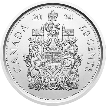 カナダ 2024年 通常貨 50セント貨特別ロール 25枚ロール 未使用