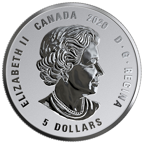 カナダ 2020年 誕生石シリーズ 第2貨 『2月』 5ドル銀貨クリスタライズ付 リバースプルーフ