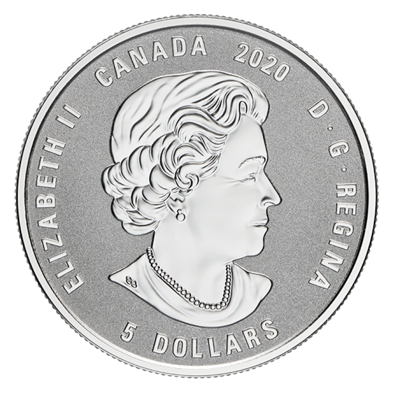 カナダ 2020年 誕生石シリーズ 第6貨 『6月』 5ドル銀貨クリスタライズ付 リバースプルーフ