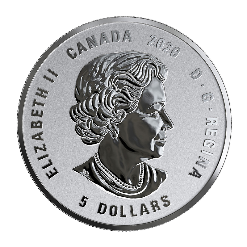 カナダ 2020年 誕生石シリーズ 第7貨 『7月』 5ドル銀貨クリスタライズ付 リバースプルーフ