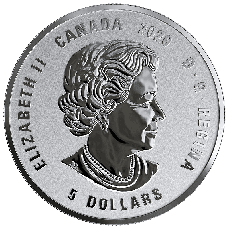 カナダ 2020年 誕生石シリーズ 第11貨 『11月』 5ドル銀貨クリスタライズ付 リバースプルーフ