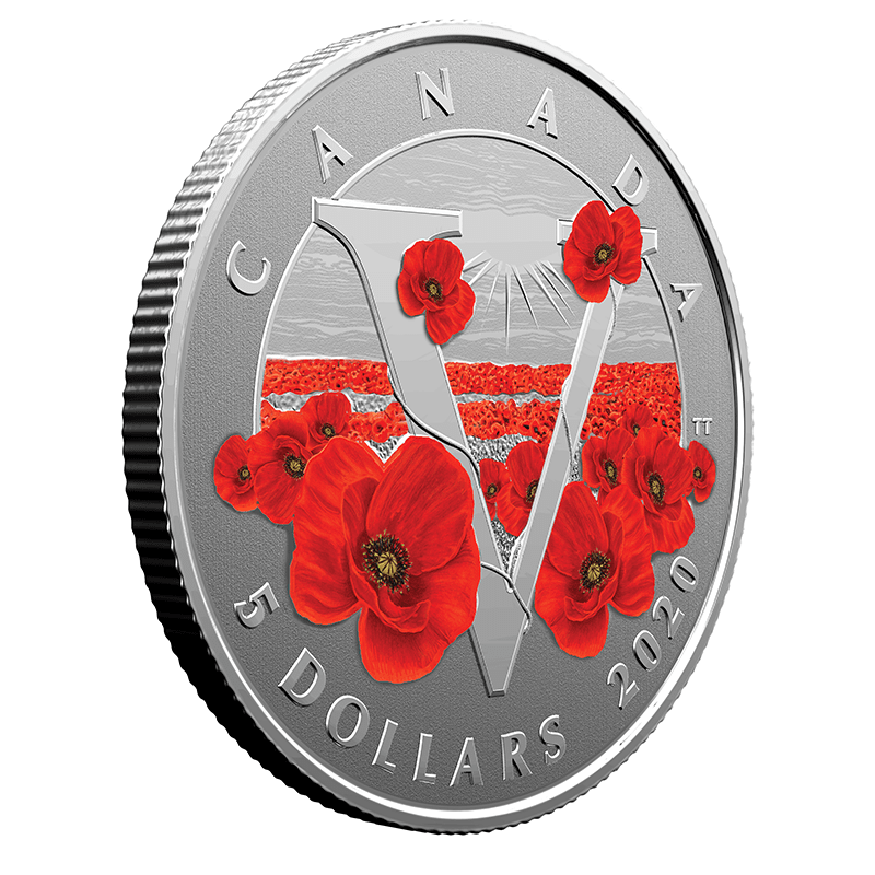カナダ 年 歴史を称えて リメンバランス デー 5ドルカラー銀貨 スペシメン オンラインショップ 泰星コイン株式会社