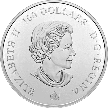 カナダ 2021年 ナショナルカラー指定100周年 100ドル銀貨エナメル付 プルーフ