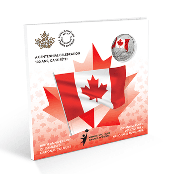 カナダ 2021年 歴史的象徴　最終貨　ナショナルカラー指定100周年  5ドルカラー銀貨 スペシメン