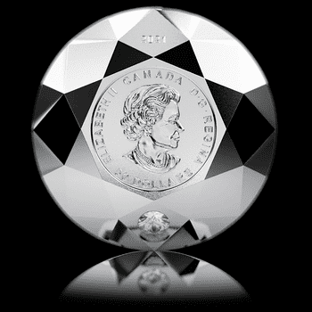 カナダ 2021年 ダイヤモンドの輝き 50ドル銀貨ダイヤモンド付 艶消しプルーフ