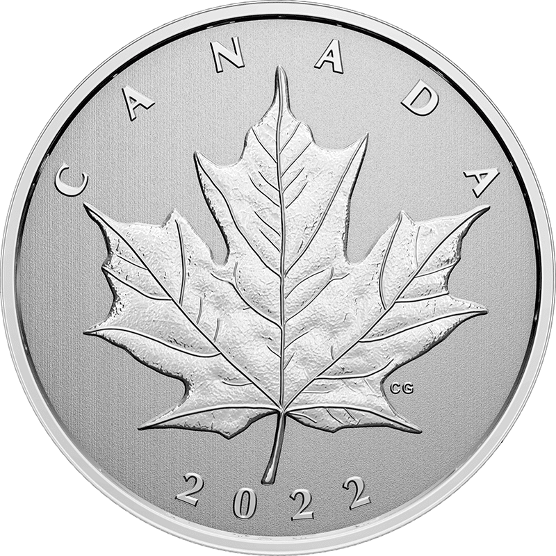 カナダ 2022年 歴史的象徴 メイプルリーフ 5ドル銀貨 スペシメン 