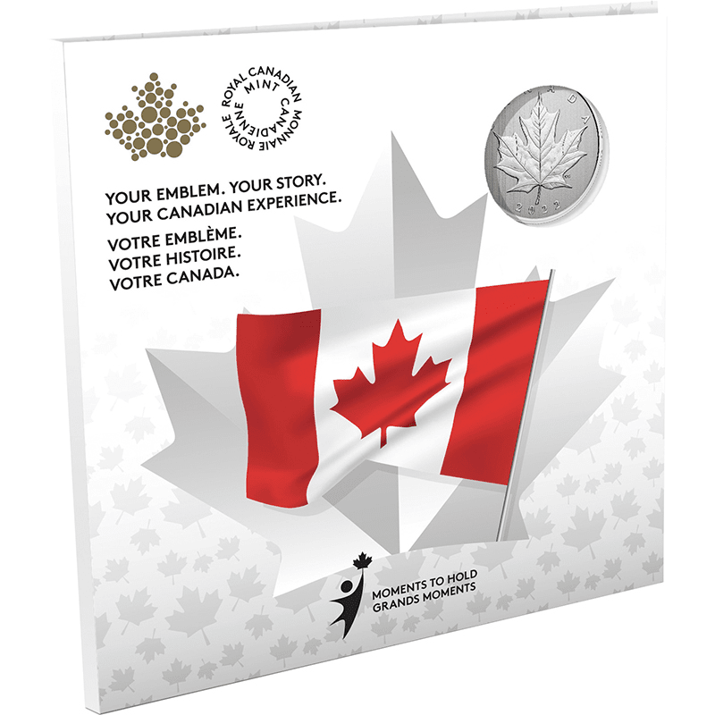 カナダ 2022年 歴史的象徴 メイプルリーフ 5ドル銀貨 スペシメン 