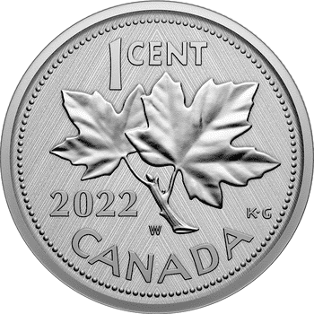 カナダ 2022年 最後のペニー10周年 1セント銀貨 スペシメン