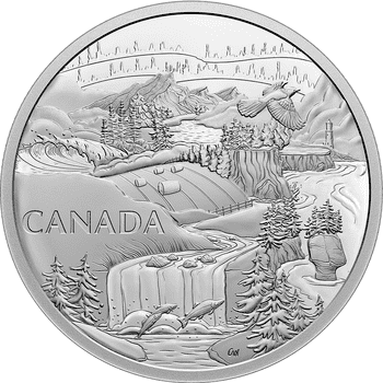 カナダ 2022年 カナダの印象的な風景 30ドル銀貨 プルーフ