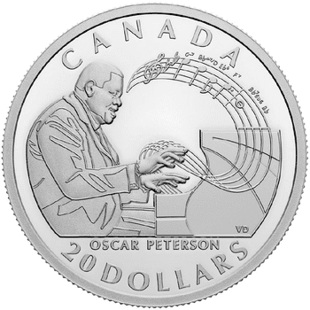 カナダ 2022年 オスカー・ピーターソン 20ドル銀貨 プルーフ