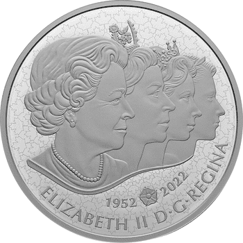 カナダ 2022年 エリザベス2世の治世 50ドル銀貨 プルーフ
