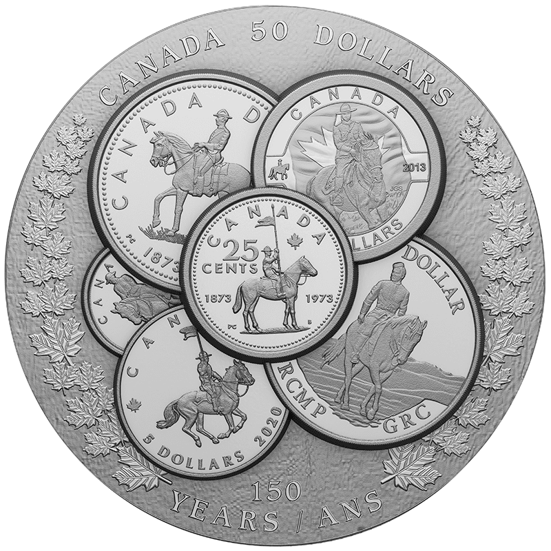 カナダ 2023年 王立カナダ騎馬警察 記念貨コレクション 50ドル銀貨