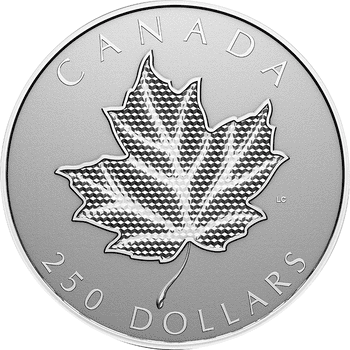 カナダ 2024年 脈打つメイプルリーフ 250ドル銀貨 リバースプルーフ