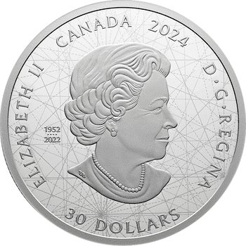カナダ 2024年 黄道十二宮 30ドルカラー銀貨 プルーフ