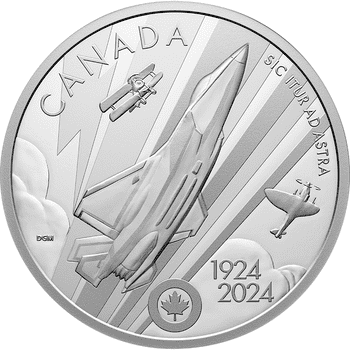 カナダ 2024年 カナダ王室空軍創設100周年 20ドル銀貨 プルーフ