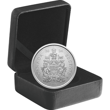 カナダ 2024年 ウィニペグ造幣所を称えて カナダ国章 50セント銀貨 スペシメン