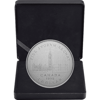 カナダ 2024年 王室来訪記念1ドル貨 オリジナルスケッチ 1ドル銀貨 アンティーク仕上げ
