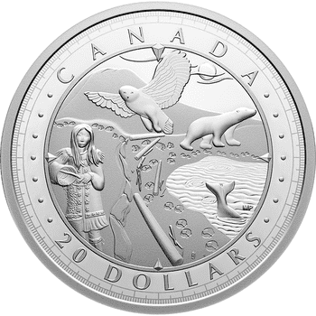 カナダ 2024年 カナダの旅 北極圏の海岸線 20ドル銀貨 プルーフ