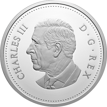 カナダ 2024年 国王チャールズ3世戴冠１周年 1ドルカラー銀貨 プルーフ