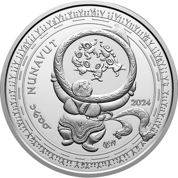 カナダ 2024年 ヌナブト準州成立25周年 20ドル銀貨 プルーフ