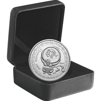 カナダ 2024年 ヌナブト準州成立25周年 20ドル銀貨 プルーフ