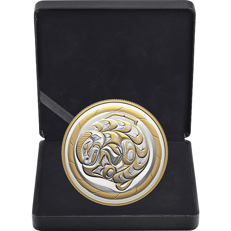 カナダ 2024年 生命のサイクル 100ドル銀貨金メッキ付 プルーフ