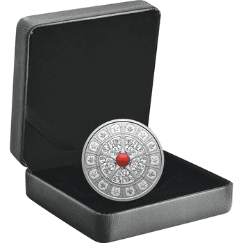 カナダ 2025年 カナダの多様な文化 イタリアの星 20ドル銀貨人工赤珊瑚