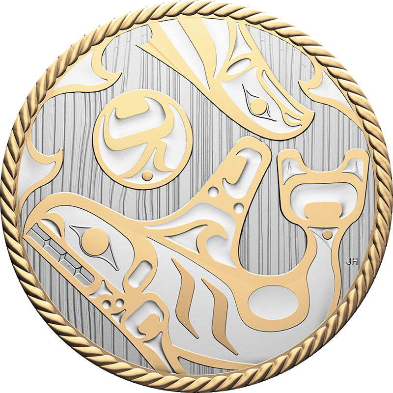 カナダ 2025年 クワキウトル族の芸術 海の守護者 シャチ 30ドル銀貨