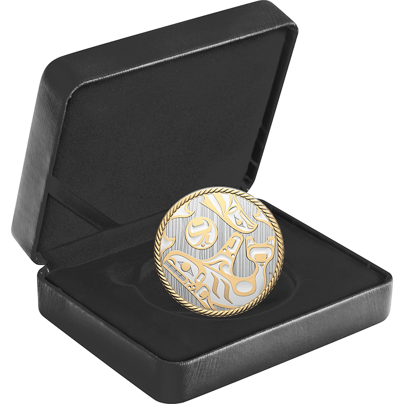 カナダ 2025年 クワキウトル族の芸術 海の守護者 シャチ 30ドル