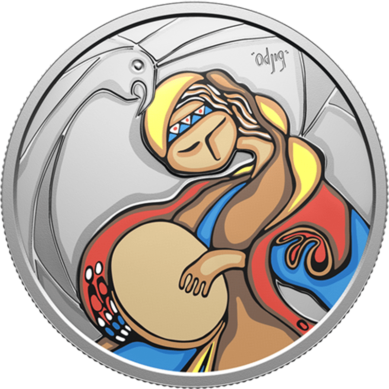 カナダ 2025年 ダフネ・オジグの生涯と芸術を称えて 20ドルカラー銀貨