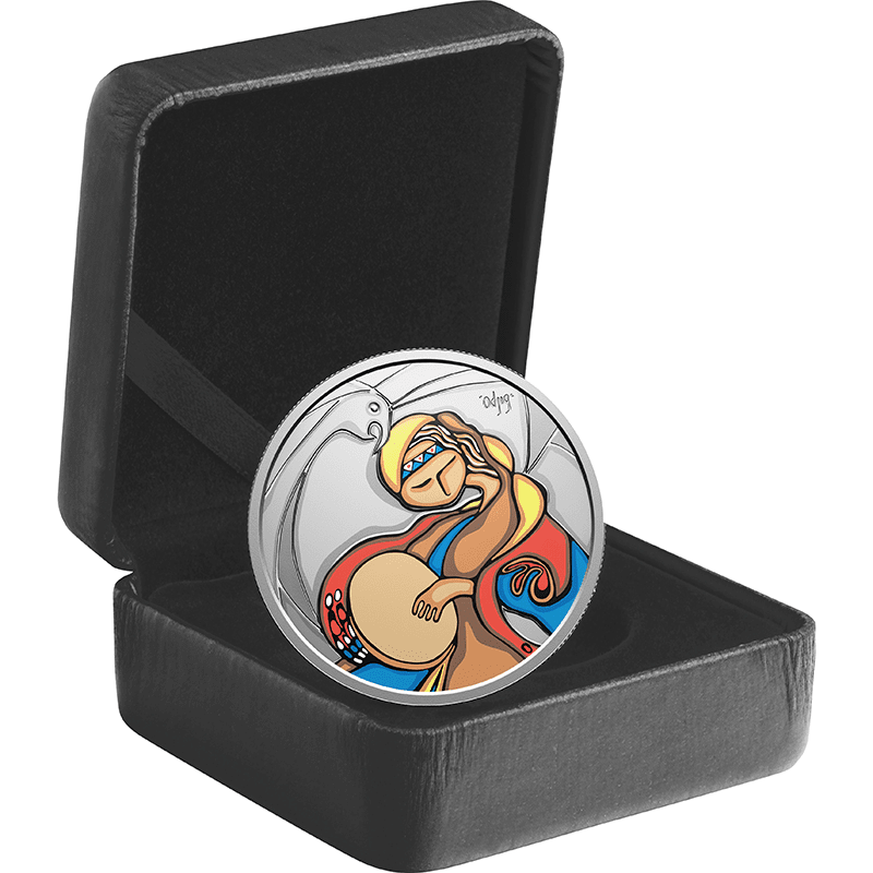 カナダ 2025年 ダフネ・オジグの生涯と芸術を称えて 20ドルカラー銀貨