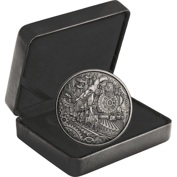 カナダ 2025年 奇想天外な世界 蒸気機関車 50ドル銀貨 アンティーク