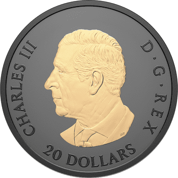 カナダ 2024年 国王チャールズ3世戴冠1周年 1ドルカラー銀貨 プルーフ