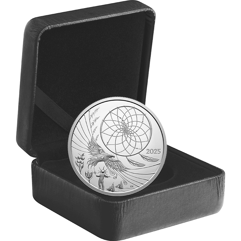 カナダ 2025年 オジブウェ族の伝統 ドリームキャッチャー 20ドル銀貨