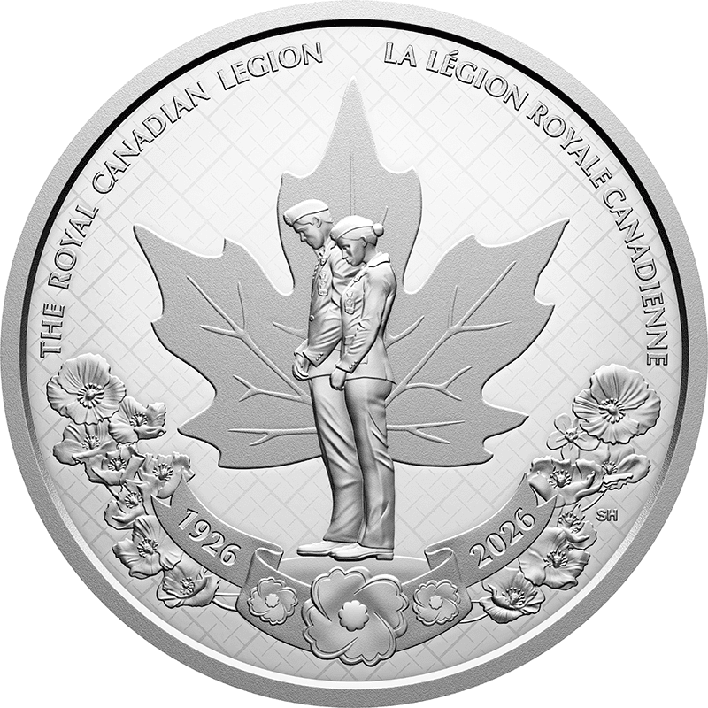 カナダ 2026年 王立カナダ退役軍人会設立100周年 1ドル銀貨 プルーフ